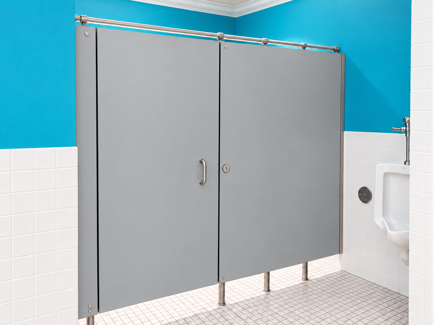 Restroom partitions at Foxwoods Resort Casino