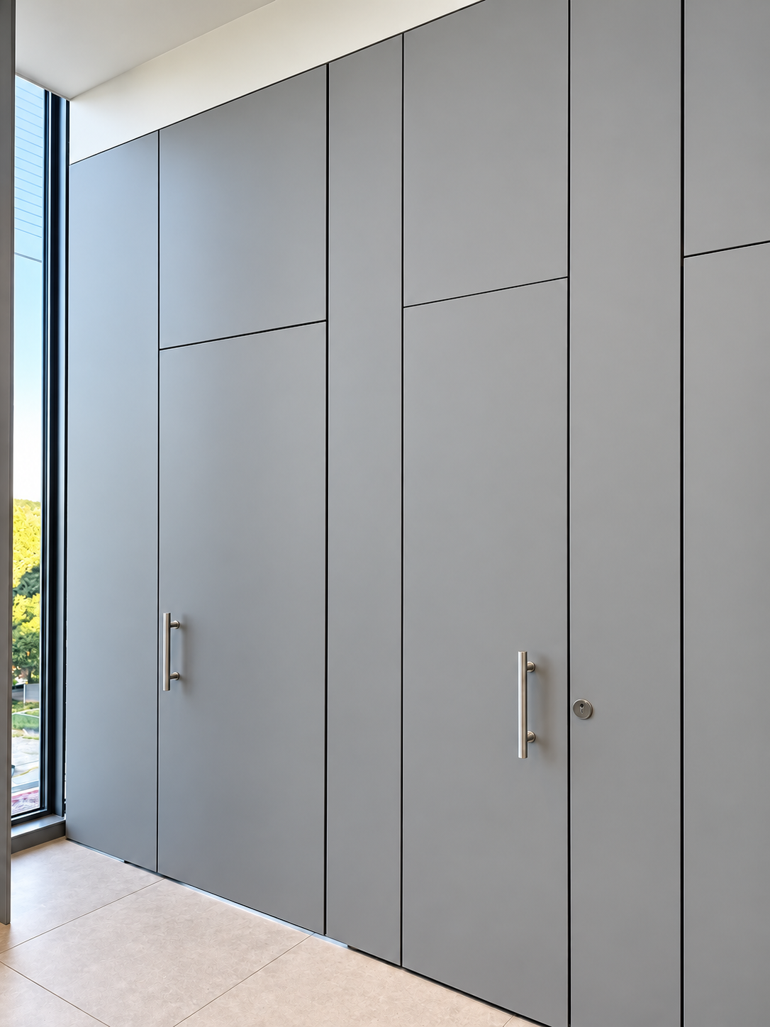 INFINITY restroom partitions at the Johns Hopkins JH Agora Building